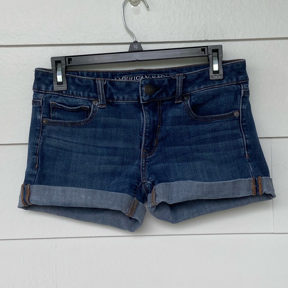 American Eagle Super Stretch Midi Jean Shorts 4